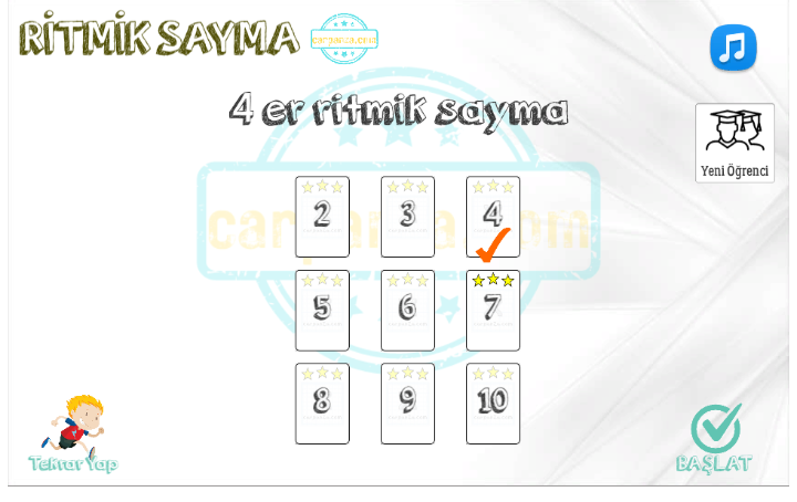Ritimli ritmik sayma