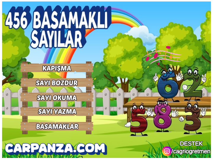 4 ,5 ,6 basamaklı sayılar